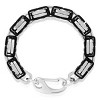 Crucible Men's Byzantine Chain Black/Silver Plated Steel Bracelet (11mm Wide) - 3 of 4