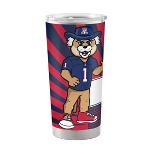 NCAA Arizona Wildcats 20oz Mascot Stainless Steel Tumbler: Portable Drinkware, Lidded - 1 of 1