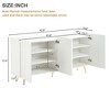 Sapphtopaz Shoe Cabinet Decorative Storage Cabinet Modern TV Stand with 4 Adjustable Shelves for Office, Living Room - 4 of 4