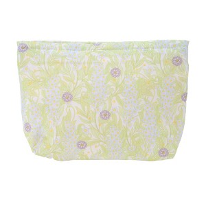 Unique Bargains Women Portable Floral Clutch Makeup Bag Green Purple 1 Pc - 1 of 3