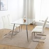 Lyngins Dining Room Side Chairs Set of 2/4/6,Upholstered Chairs with Faux Leather Padded Seat and Chrome Metal Legs for Kitchen,Living Room - 2 of 4