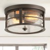 Dewdrop Flush Mount Ceiling Light Rustic Bronze Fixture with Clear Seeded Glass Shade for Bedroom Kitchen - 2 of 4
