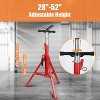 GOCAPTAIN Heavy-Duty Pipe Jack Stand, 28"-52" v-Head Folding Pipe Stand, 2500 Lbs, Adjustable Height, Tripod Base, for Welding/Auto/Construction, Red - 3 of 4