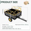 Tow-Behind Dump Cart,Heavy-Duty Garden Utility Trailer, Removable Sides & Handle, ATV/UTV Lawn Mower Tractor - 2 of 4