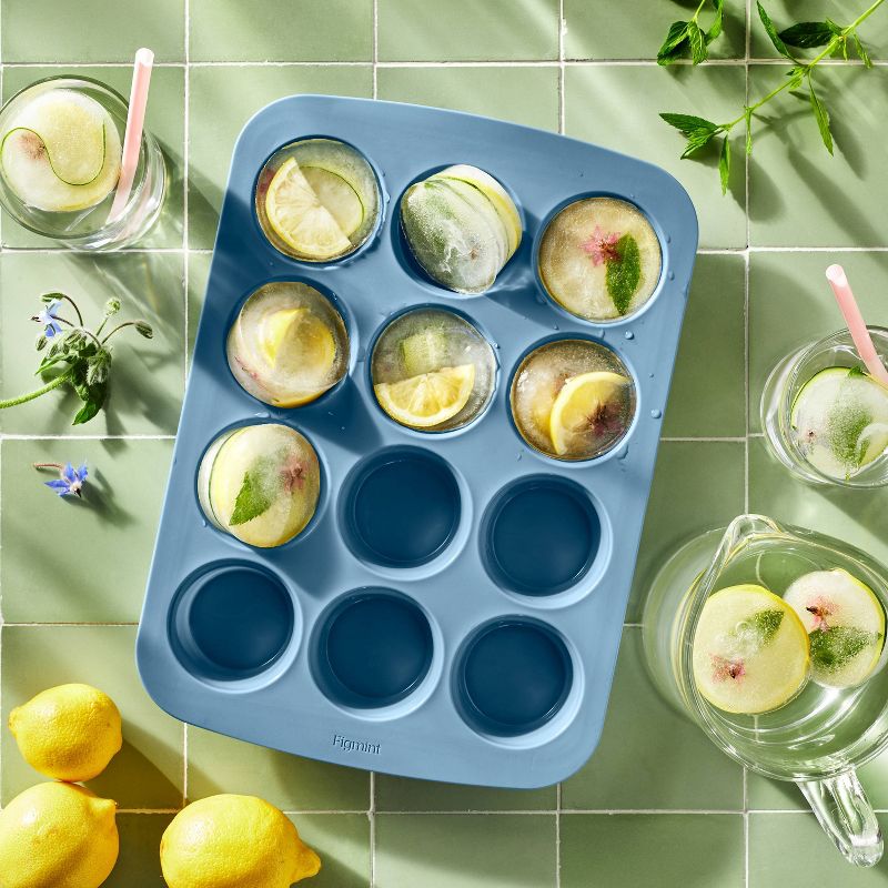 12ct Silicone Muffin Pan Blue - Figmint&#8482;, 3 of 6