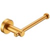 Gold Sturdy Aluminum Toilet Paper Roll Dispenser for Wall Mounting in Bathroom, Kitchen, or Washroom - 3 of 4
