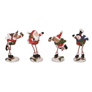 Transpac Resin Ice Skating Christmas Friends Figurine Set of 4 Christmas Home Decorations - 1 of 1