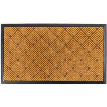 KAF Home Nested Angles Door Mat | 17 x 30 Inches, Durable Indoor Outdoor Entry Way Rug | Perfect for Mud-Rooms, High Traffic Areas, Garages, Storefronts, and Everyday Home Use