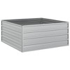 vidaXL Garden Raised Bed 39.4"x39.4"x17.7" Galvanized Steel Silver - 2 of 4