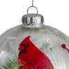 Northlight Cardinals and Faux Gems Glass Ball Christmas Ornament - 4.75" (120mm) - Red - 3 of 4