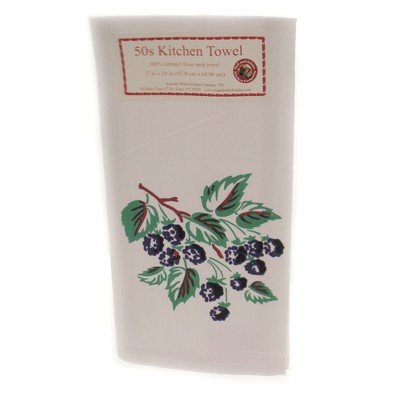 Decorative Towel 24.0" Blackberries Flour Sack Towel 100% Cotton Fruit Spring Summer  -  Kitchen Towel