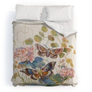 Deny Designs Clara McAllister Geranium Moths Comforter and Sham Set - 1 of 4