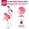 Joyfy 36'' Christmas Outdoor Decorations, Tinsel Flamingo with Christmas Hat Yard Light Decoration with 30 LEDs for Christmas Yard Porch Garden Decor - 2 of 4