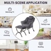 GustoWave Comfy Armchair with Folding Footstool, Velvet Upholstered Lounge Reading Chair for Adults, Compact Accent Furniture - 3 of 4
