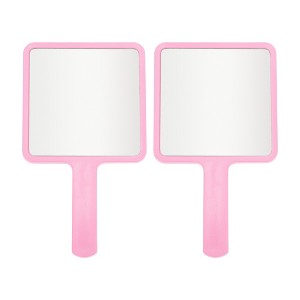 Unique Bargains Delicate Square Handheld Mirror 2 Pcs - 1 of 4