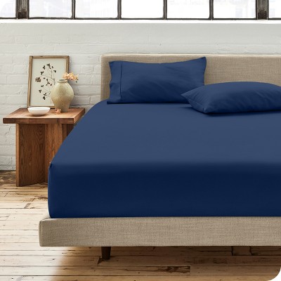 300 Thread Count Organic Cotton Percale Fitted Sheet by Bare Home