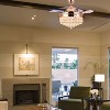 Bella Depot 42" Modern Crystal Drum LED Ceiling Fan 6-Speed Retractable Ceiling Fan with Remote Control and Light Kit - image 3 of 4