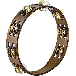 MEINL Vintage Wood Tambourine with Dual Alloy Jingles 10 in. Walnut Brown - 1 of 4