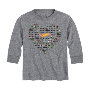Boys' - Hot Wheels - Valentine's Hot Wheels Long Sleeve Graphic T-Shirt - 1 of 4