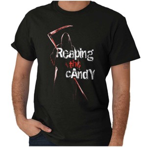 Halloween Reaping The Candy Scythe Graphic T Shirt Men or Women Brisco Brands - 1 of 4