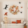 Halloween Wreath 24 Inch: Artificial White Pumpkins, Roses & Fall Maple Leaves - Perfect for Indoor Outdoor Halloween Props - 2 of 4
