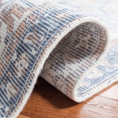 Restoration Vintage RVT702 Hand Loomed Area Rug - Ivory/Light Blue - 6'x6' - Safavieh.