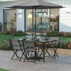 Emma and Oliver Set of 4 Folding Chairs for Indoor/Outdoor Use with Flex Comfort Material and Steel Frames - 2 of 4