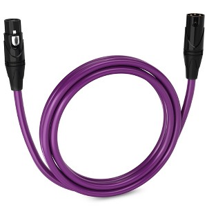 LyxPro 15 ft Red Balanced XLR Cable – 3‑Pin Male‑to‑Female Mic Cord for Studio, Live - 1 of 4