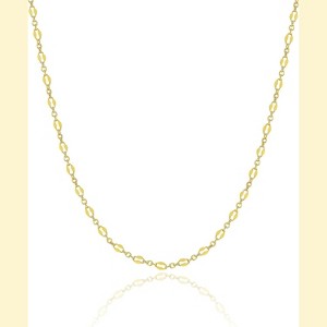 Gold Beaded Wave Chain Necklace for Women, 14K Gold Plated Layered Minimalist Choker - 1 of 4