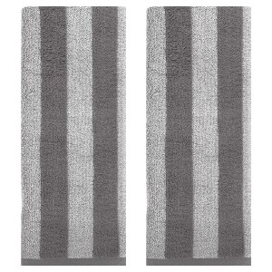 REGALWOVEN Bathroom Striped Pattern Cotton Soft Absorbent Hand Towel 13 x 29 Inch - 1 of 4