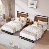 Bed Frame with Headboard and Footboard, Heavy Duty Slats Support with Under Bed Storage, Non-Slip, Easy Assembly, Rustic Brown - 3 of 4