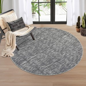 Washable Modern Solid Non Slip Area Rugs for Bedroom Living Room, Low Pile Soft Carpet for Home Office - 1 of 4