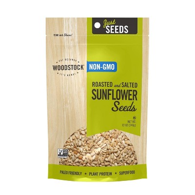 Woodstock Sunflower Seeds Roasted and Salted 12 oz Case of 8