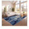 Blue-2*6 feet  Faux Wool Modern Abstract Area Rug Machine Washable Non Slip Non Shedding Stain Resistant Low Pile Ultra Soft&Thin Pet Friendly Perfec - 3 of 4