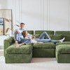 JOYRACER 120" Comfy Cloud Couch U Shaped Sectional Sofa with Two Ottomans - 4 of 4