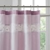 LunaLulinlk Faux Silk Embroidered Floral Shower Curtain - 4 of 4