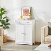 Yaheetech Wooden Bathroom Cabinet with Adjustable Shelf - 2 of 4