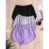 Mocamel 3pcs/Set Knitted Solid Color Bowknot Shorts For Tween Girls, School, Campus, College - 2 of 4