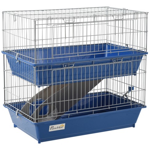 Pawhut Small Animal Cage With Playpen, Multi-level Pet Habitat Indoor For  Guinea Pigs Hedgehogs Bunnies With Accessories, 42 X 32.5 X 36 : Target