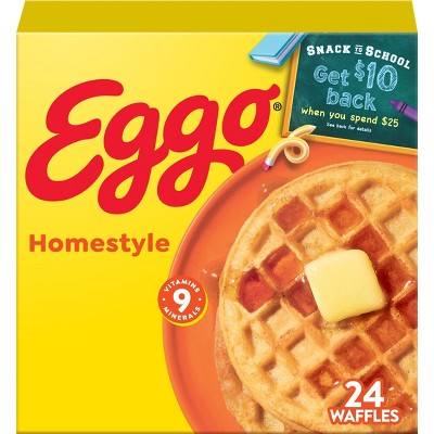 Eggo Frozen Waffles Homestyle - 29.6oz/24ct