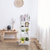 NEX 4 Tier Plant Freestanding Display Rack: Farmhouse Wood Decorative Stand, 44" Tall, Beige, Floor Placement - 2 of 4