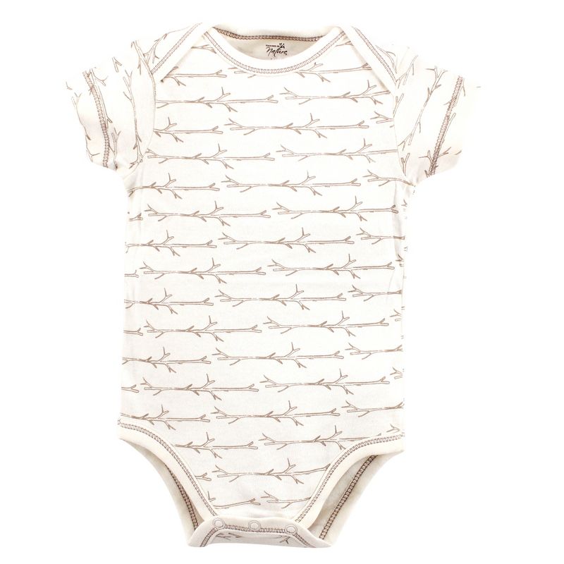 Touched by Nature Baby Boy Organic Cotton Bodysuits 5pk, Fox, 5 of 8