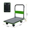 NAYSAYE Foldable Platform Dolly Heavy Duty Flatbed Cart with Swivel Wheels and Anti Slip Plate for Loading and Storage, Green, 35.43"*23.62"*34.25" - 4 of 4