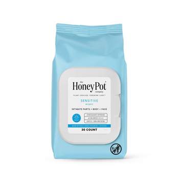 The Honey Pot Company, Sensitive Daily Feminine Cleansing Wipes, Intimate Parts, Body or Face