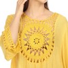 Women's Crocheted Fringed Trim Dress Cover Up - White Mark - 4 of 4