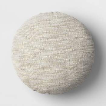 Woven Cotton Slub with Gold Lurex Round Throw Pillow - Threshold™
