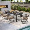 Pellebant Patio Rattan Dining Chairs Set Outdoor Dining Chairs with Cushions and Armrest Wicker Dining Armchairs Porch Chairs - 2 of 4
