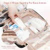 Travel Makeup Bag for Women Hanging Toiletry Bag Cosmetic Bag Organizer Accessories Kit Pink - 4 of 4