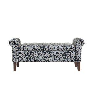 HL Home Furnishings,Rolled Arm Storage Ottoman - 1 of 4
