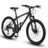 INFURNIC Bicycles 24 Inch Mountain Bike with Shimano 21 Speeds and Dual Disc Brakes for Teens, Orange, 56.3"*7.88"*28.35" - 3 of 4